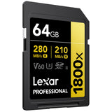 Lexar Pro 64GB SDXC 1800X UHS-II