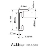 Aster round Pöyreä 30x30/36,6cm, Musta Alumiinikehys