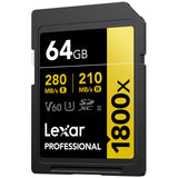 Lexar Pro 64GB SDXC 1800X UHS-II