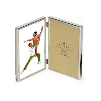 Hinged frame metal 10x15 cm Silver