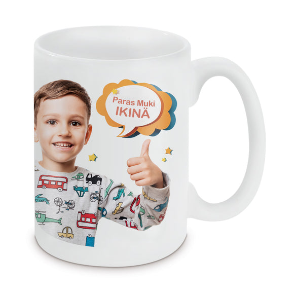 Iso kahvimuki kuvalla
