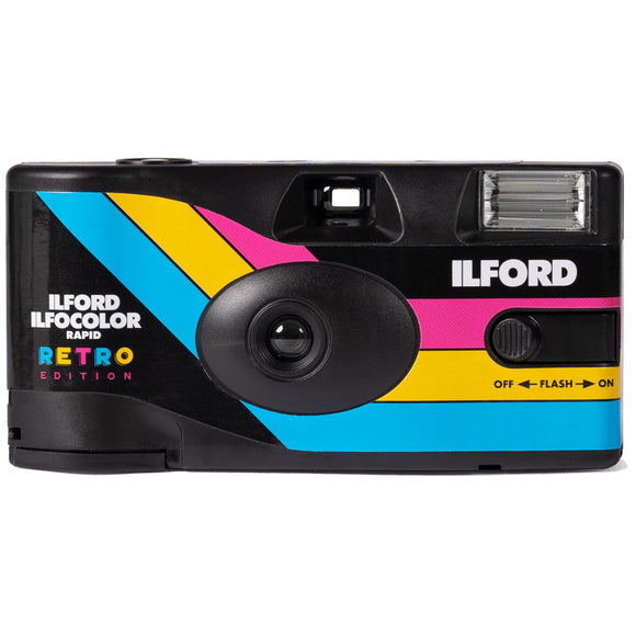 Ilford Ilfocolor Rapid -kertakaäyttökamera salamalla 27 kuvaa