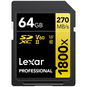 Lexar Pro 64GB SDXC 1800X UHS-II