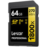 Lexar Pro 64GB SDXC 1800X UHS-II