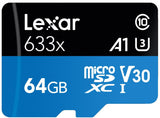 Lexar 64GB Micro-SDHC/SDXC 633X UHS-I - fotokarelia.fi